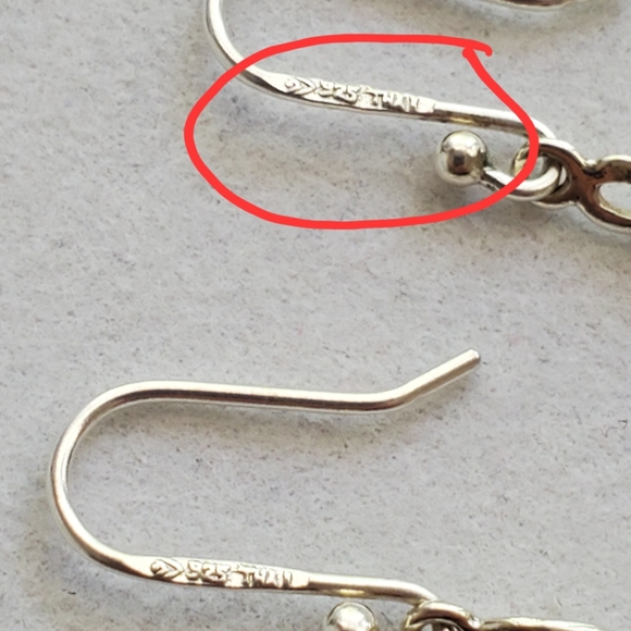 Silpada Sterling Hammered Small Pillow Drop Square Earrings - Picture 13 of 13